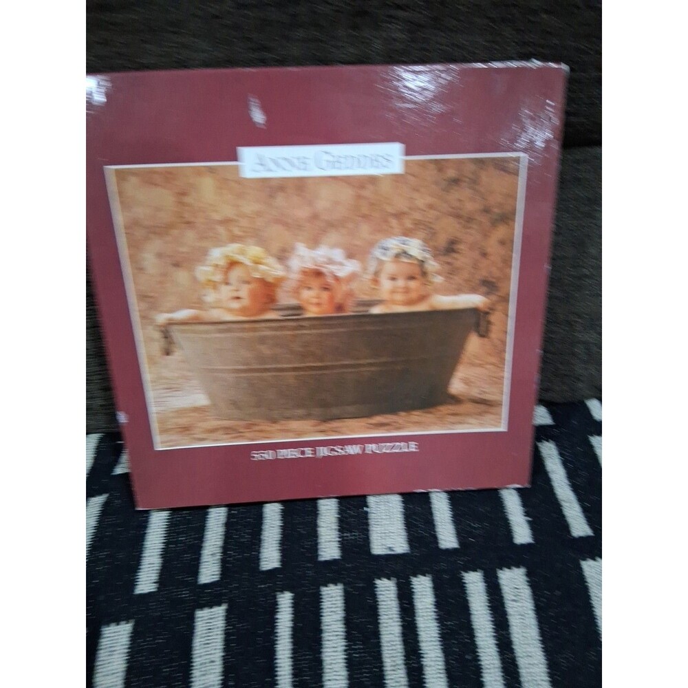 New Sealed Vintage Anne Geddes 550 Piece Washtub Babies Jigsaw Puzzle - Picture 2 of 5